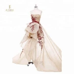 Champagne Short Front Long Back Prom Evening Homecoming Dress