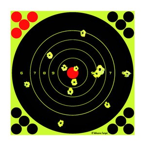 cheap 8 Inch 100/50/25/10 Packs Bullseye Self Adhesive Reactive Splatter Shooting Target Splatterburst Targets For Shooting