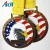 Import Cheap custom half marathon 5k metal crafts Running award medals from China