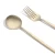 Import Cheap luxurious matte/mirror stainless steel gold coffee spoons forks and knives for events bulk portuguese cutlery from China