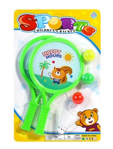 Children&#39;s cartoon plastic outdoor badminton racket toy