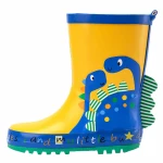 Children's dinosaur printing waterproof walmart safety shoes manufacturers of rubber rain boots for kids wholesale