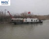 China HICL HSW380 376HP small multi-function service work boat/tug boat with hydraulic crane for sand dredger