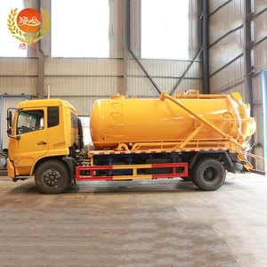 China made 10m3 waste water vacuum sewage suction truck with vaccum truck