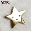 China supplier custom silme face round metal badge souvenirs with stars