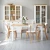 Import China Wholesale home furniture dining room set wooden/mdf round dinning table set dining table and chairs from China