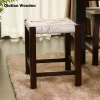 Chinese pine wood bar stool with rattan