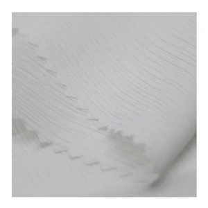 Chinese polyester fabric 100D white crinkle chiffon poly fabric by the Yard