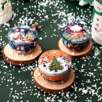 Christmas Aromatherapy Candles Santa Claus Snowmen Tin Cans Candle Christmas Decoration for Home