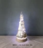 Christmas Tree Glass Craft, Glass Cover Decoration with LED light,17x17x42cm, wooden base, Glass decoration gift art souvenir,