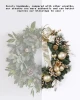 Christmas Wreath Ribbon Bow Door Decoration Artificial Wreath For Front Door