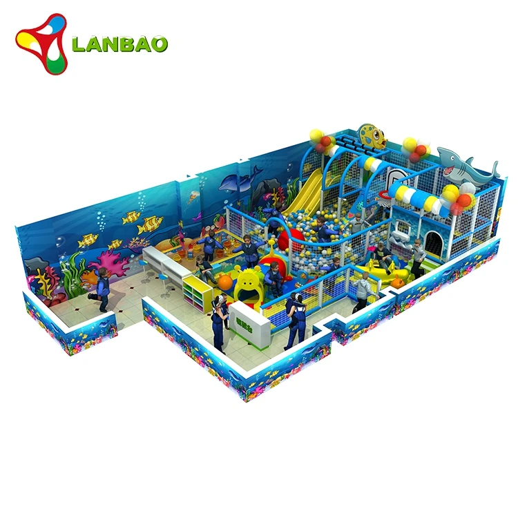 Classic 3D design indoor ocean themed play park children playground equipment for restaurant