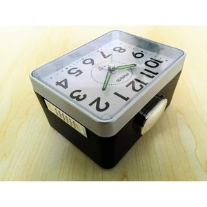 Classical square office table clock with alarm clock