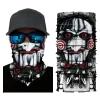 Clown Face Shield 3d bandana Tube Neck Gaiter Mask Polyester Seamless Bandana