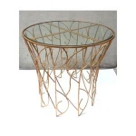 COFFEE TABLE WITH GLASS TOP / LUXURY COFFEE TABLE / CENTER COFFEE TABLE