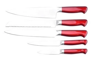 Colored painting kitchen knives set with beautiful block