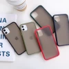 Colorful Button Matte Phone Case for iPhone 12,Anti Fingerprint TPU PC Cell Phone Cover Cases for iPhone 11 Pro Max