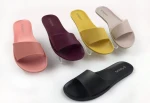 Colorful Lace Ball Clear Jelly Slides Pvc Breathable Sandals Ladies Women Slippers
