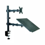 Computer Accessory Adjustable LCD Monitor Arm Stand Suit 13" ~ 27" Laptop and Monitor with Laptop Tray