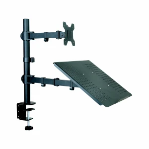 Computer Accessory Adjustable LCD Monitor Arm Stand Suit 13&quot; ~ 27&quot; Laptop and Monitor with Laptop Tray