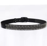 Cool cow hide real leather punk belt