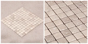 Crema Marfil Natural Marble Stone Honed And Tumbled Cobblestone Mosaic Tiles