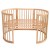 Import Crib solid wood baby beech bed multifunctional stitching bed with wheels Nordic bed from China