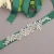 Import Crystal Flower Beads Leaf Bridal Belt,Extra Large Rhinestone Trim Applique Teal Green Bridal Belt Sash from China