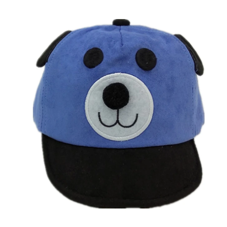 Custom cartoon bear hat outdoor baby sun protect baseball cap kids sunhats