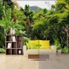 Custom Green Forest Wallpaper Design 3d 4d 5d 6d Wall Mural Digital Printing for Living room Bedroom Decor