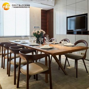 custom guangzhou dining table set, hard wood dining set