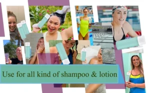 Custom HDPE luxury plastic squeeze shampoo conditioner lotion bottle