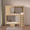 Custom Home School Double Metal Loft Bed Frame Adult Steel Bunk Bed Student Double Wooden Bed