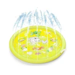 Custom Kids Inflatable Round Water Splash Mat Play Pool 100cm Playing Sprinkler Mat Yard Outdoor Fun