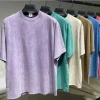 Custom Logo Acid Wash T-shirt 100% Cotton Unisex Tshirt Breathable Oversized T-shirt Vintage T Shirts