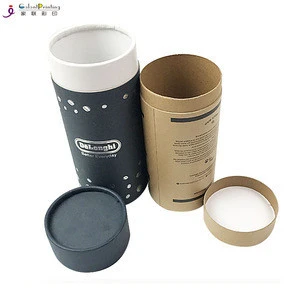 Custom printed factory wholesale cardboard black kraft paper tube packaging T-shirt packaging tube