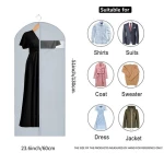Custom Zipper Hanging Clothes Wedding Dresses Gown Dust Cover Mens Suit Travel PEVA Garment Bag