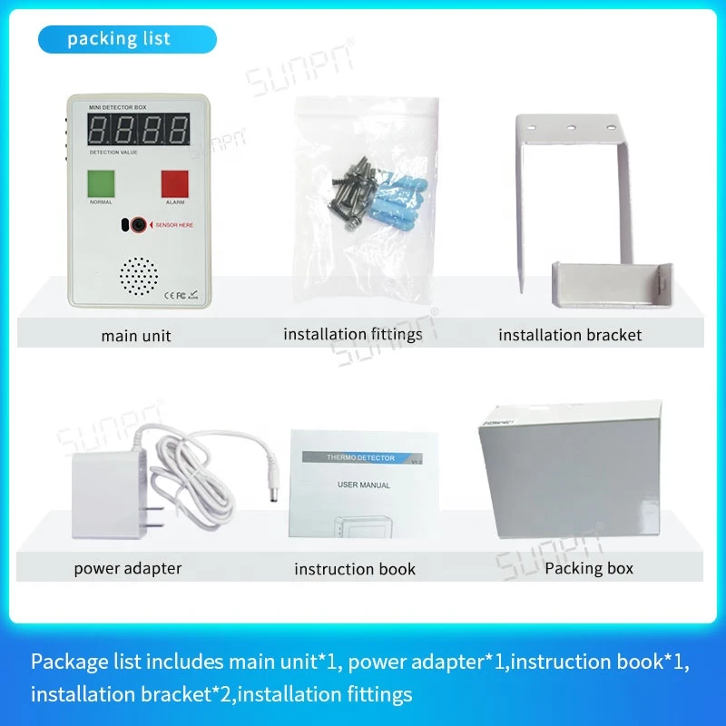 Customizable temperature instruments temperature detector with abnormal alarm for public place temperature disinfection
