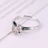 Customize Lady 0.5 Carat Round Cut Moissanites Diamond 18K White Gold Engagement Ring Set