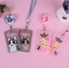 Customized Cartoon Bus Card Holder With Lanyard Luggage Tag  Pvc Soft Silicone Card Holder