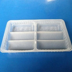 customized compartments disposable food grade PP blister packaging tray for sea food