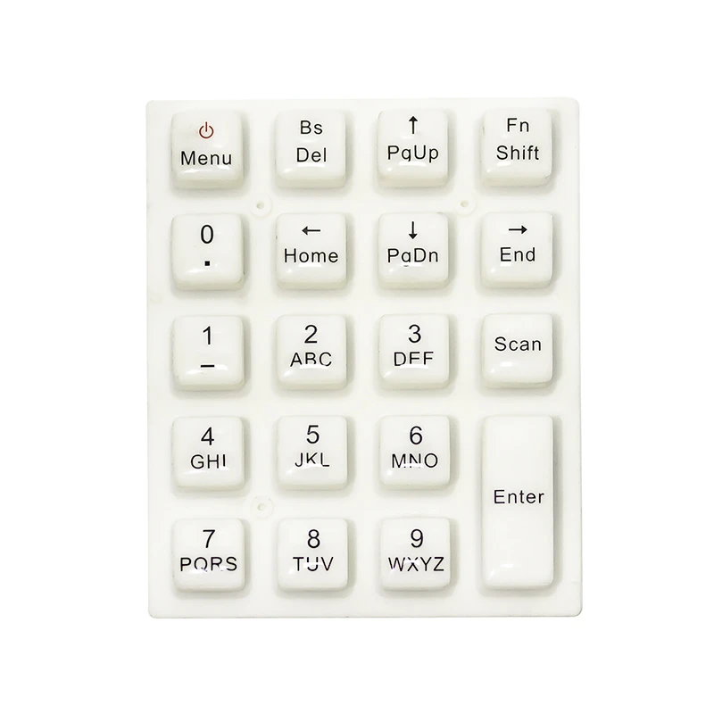 Customized conductive silicone rubber keypad with carbon pill