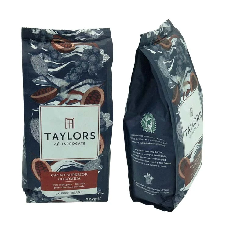 Customized Flat Bottom Coffee Packaging Bag