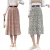Import Customized womens skirt with floral high waist pleated yarn skirt and A-line Chiffon Skirt from China