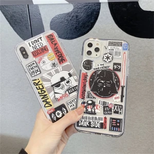 Cute Cartoon Movie Doodle Label Shockproof Phone Case Funny Soft Silicone Cover For iPhone 12 11 Pro Max X XS MAX XR 7 8 Plus