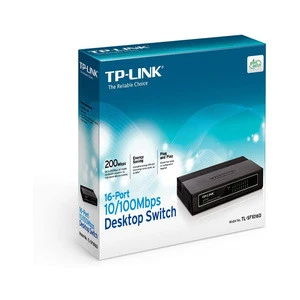 designed for SOHO (Small Office/Home Office) TP-Link 16-Port Fast Ethernet Unmanaged Switch | Plug and Play | Desktop TL-SF1016