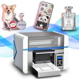 Desktop small A3 UV printer, UV DTF printer, printing AB glue, varnish, metal pendant, stationery, phone case, UV printer