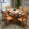 dining table set 6 chairs restaurant wooden furniture