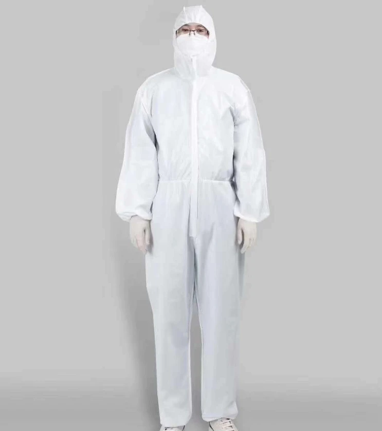 Disposable protective clothing anti - particle splash antibacterial join - in isolation clothing