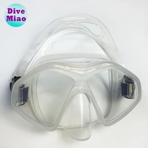 Dive mask NO FRAME low volume scuba dive snorkelling spearfishing mask Adult swim mask Black / Clear